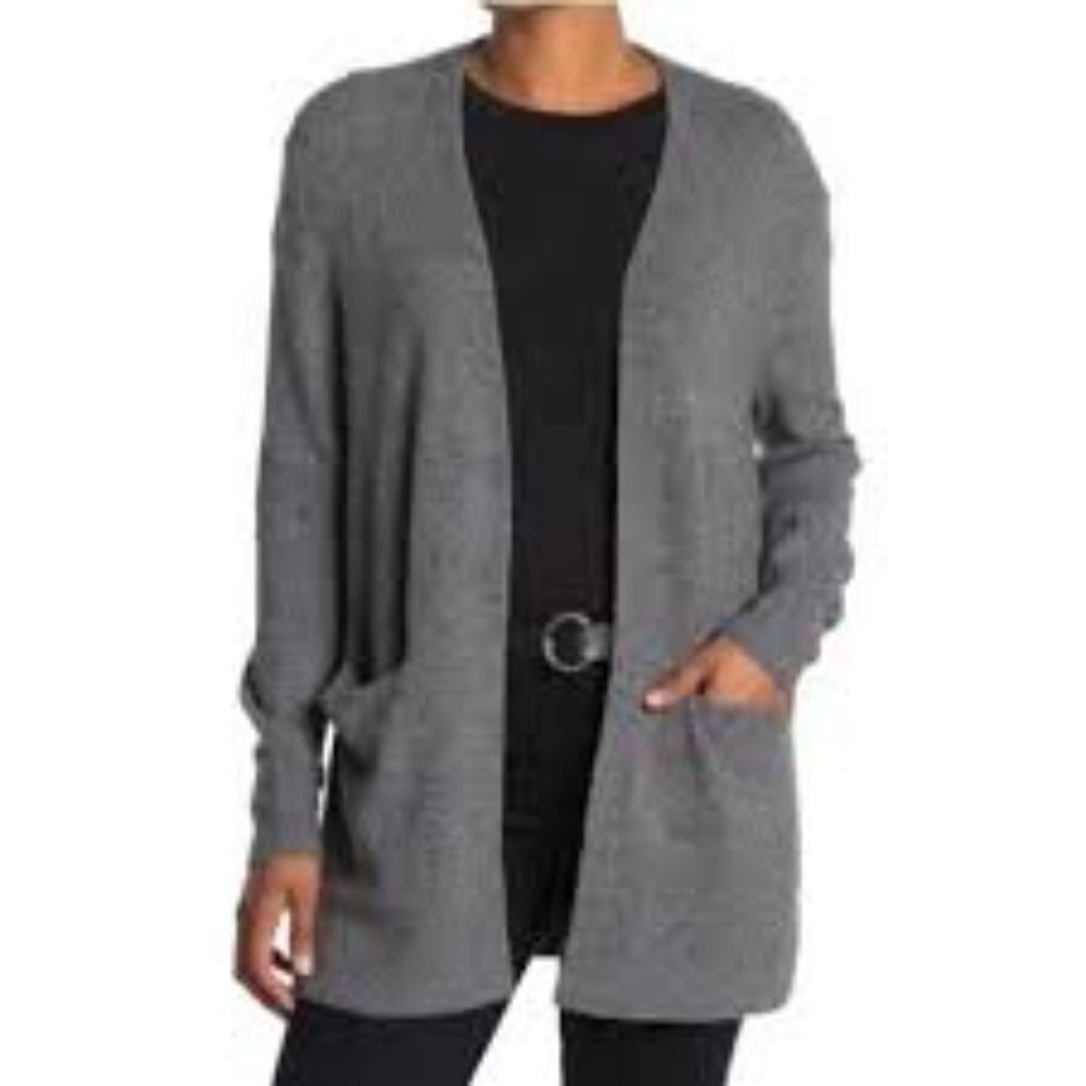 ✅ Madewell Cozy Walker Cardigan Alpaca Wool Blend Heather Evening Gray MEDIUM‎